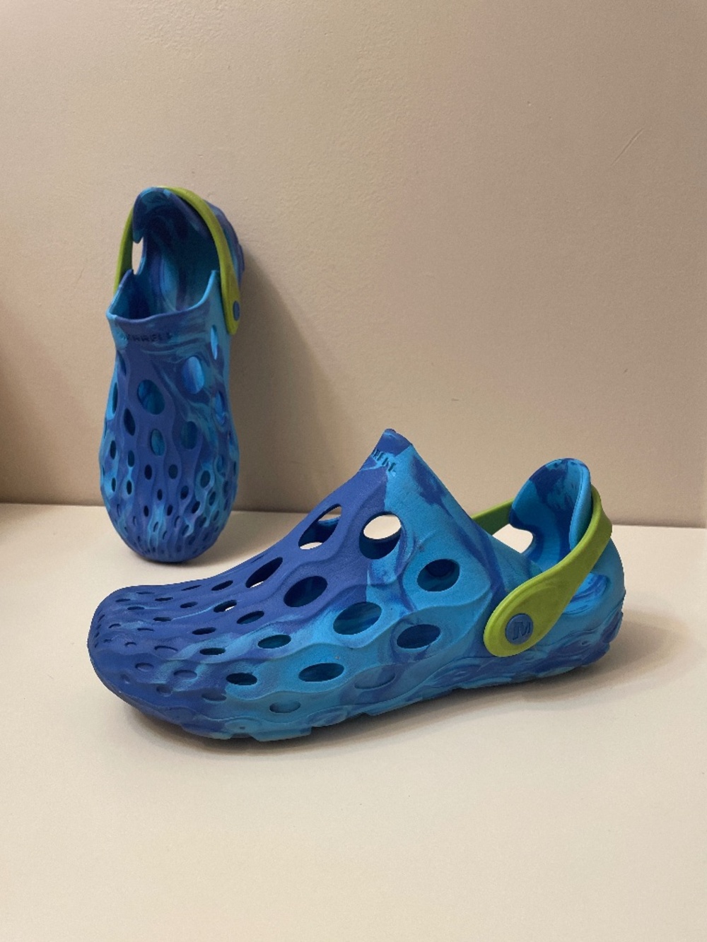 Merell Hydro Moc Water Shoes Big Kids 6 M 6 W 8 Blue Lime Green